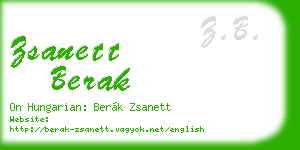zsanett berak business card